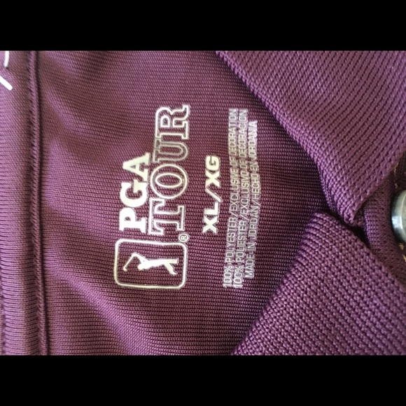 Men’s XL pga tour polo shirt, purple striped - Picture 2 of 3